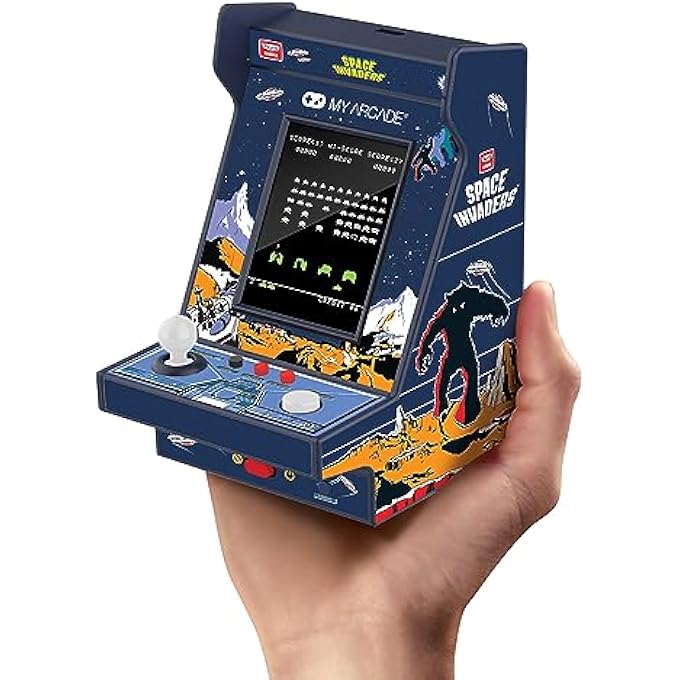 SPACE INVADERS NANO PLAYER - 4.5" FULLY PLAYABLE PORTABLE MINI ARCADE MACHINE, 2.4" SCREEN COLOR DISPLAY - Image 2