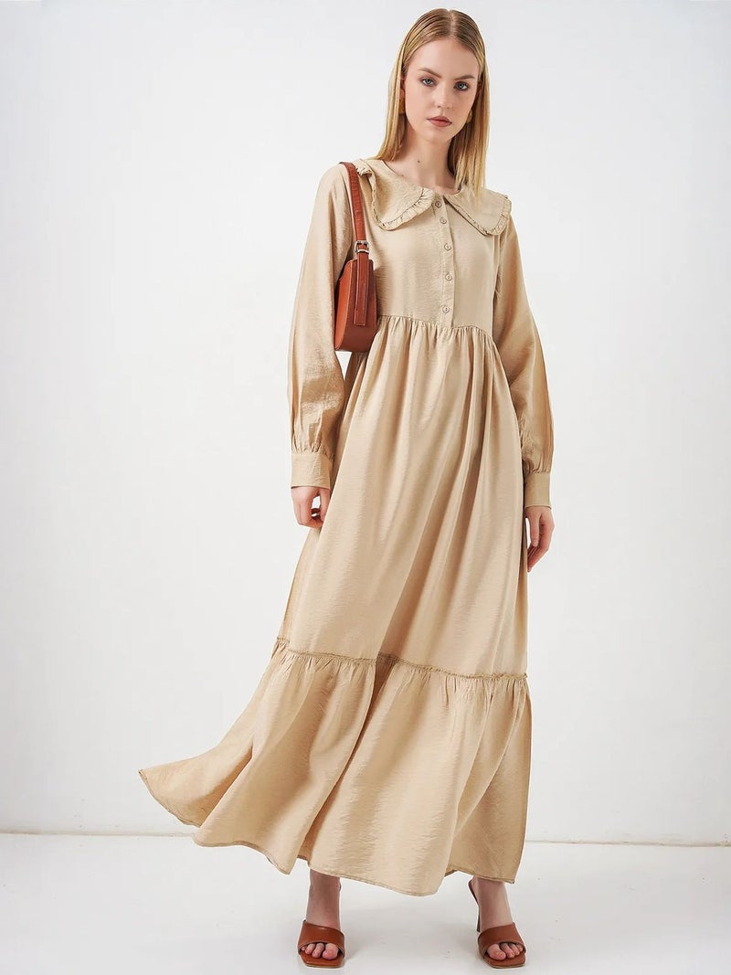BIG DART BDART Maxi Dress with Baby Collar and Button Closure - Image 3