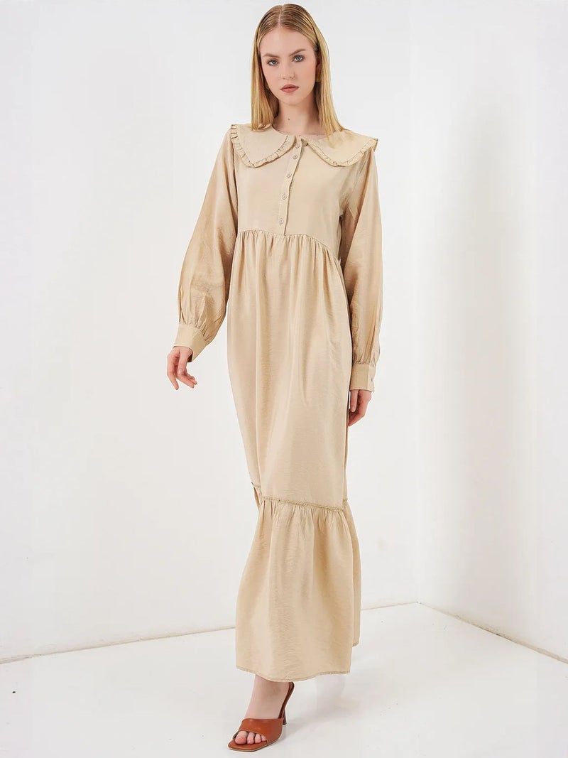 BIG DART BDART Maxi Dress with Baby Collar and Button Closure - Image 2