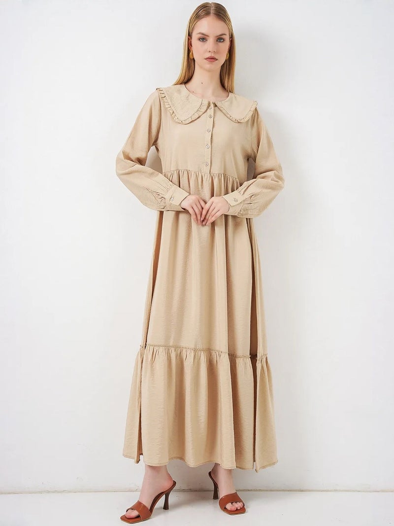 BIG DART BDART Maxi Dress with Baby Collar and Button Closure - Image 4