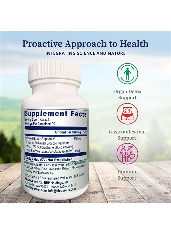 BioPure Broccoli Sprout Supplement – Phytonutrient-Rich Powerhouse Loaded with Bioactive Compounds, Including Sulforaphane, for Immune Function, Brain Health, Gut Balance, & Detox – 90 Capsules - Image 2