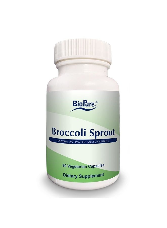 BioPure Broccoli Sprout Supplement – Phytonutrient-Rich Powerhouse Loaded with Bioactive Compounds, Including Sulforaphane, for Immune Function, Brain Health, Gut Balance, & Detox – 90 Capsules - Image 1