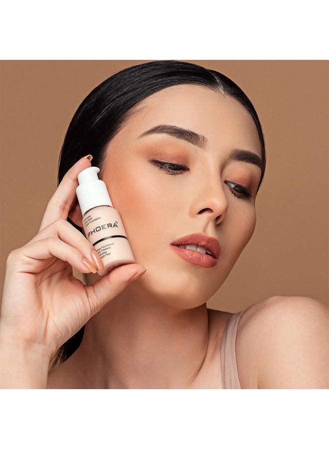 Hilareco PHOERA Foundation, PHOERA Matte Liquid Foundation,PHOERA Makeup for Women, PHOERA Foundation Full Coverage Concealer, 30ml 24HR Matte Oil Control Concealer (102- Nude) - Image 5