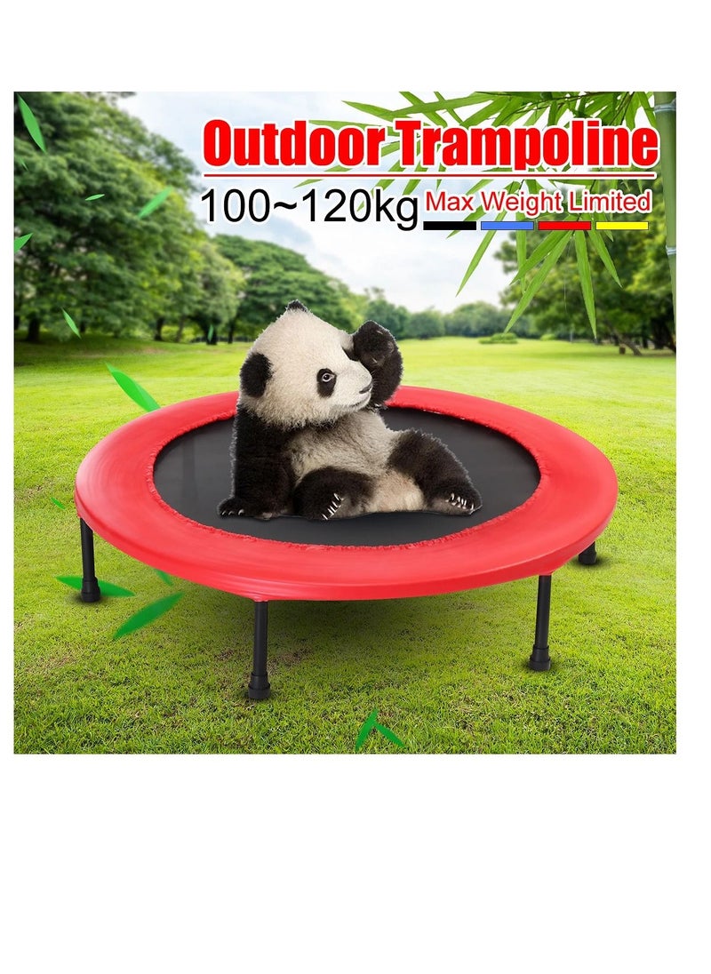 H PRO 40 Inches Professional Round Jumping Cardio Trampoline | Indoor/Outdoor Use | Red  - Image 2