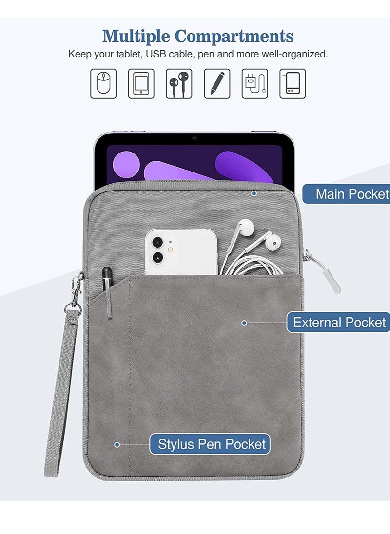 9-11 Inch Tablet Sleeve Bag Carrying Case for iPad Pro 11 2021-2018 Air 5/4 10.9 10.2 Galaxy Tab A8 10.5/Tab S8 11" Surface Go 2/1 Protective with Pocket Light Gray  - Image 3
