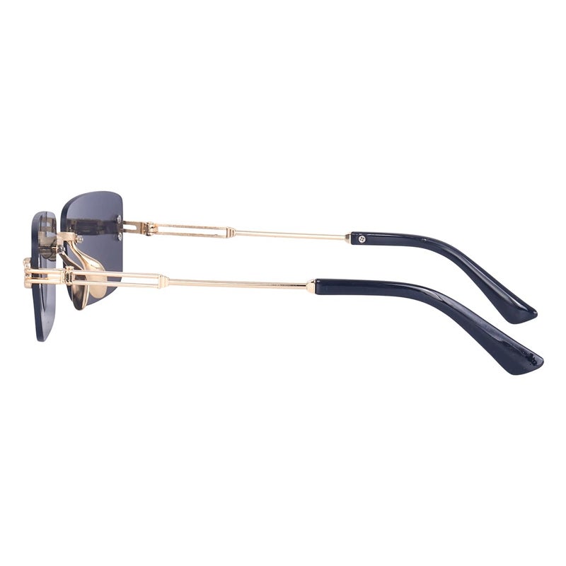 Dervin UV Protected Retro Rectangular Rimless Sunglasses for Men and Women - Image 4