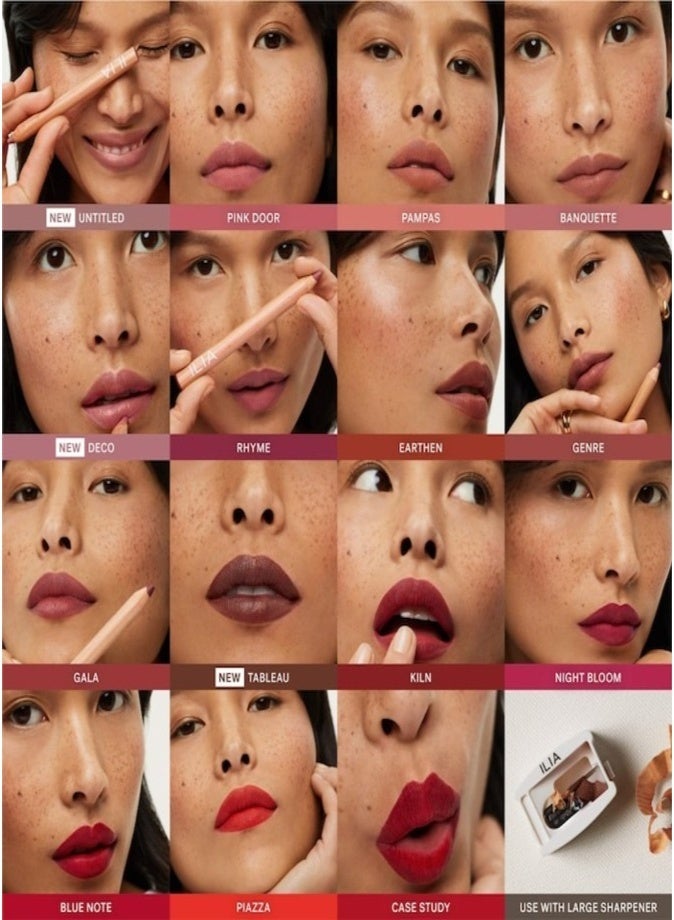 ILIA Lip Sketch Hydrating Lipstick + Lip Liner Crayon 2.8ml – 2-in-1 Creamy Longwear Lip Color Deco - Image 4