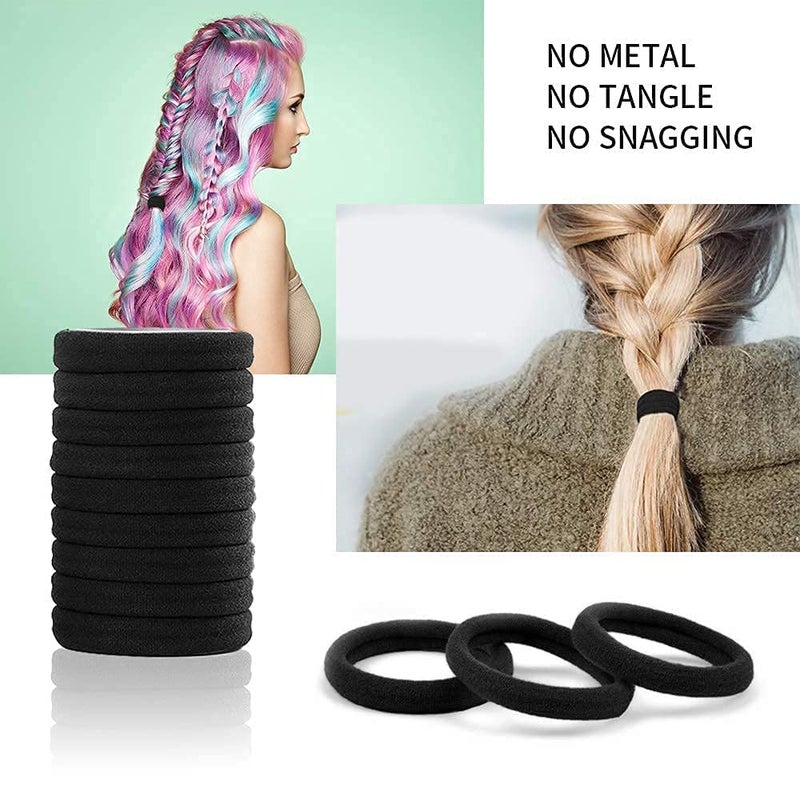 GITGRNTH Hair Band for Women & Girls - Rubber Band - Elastic Ponytail Hairband Ties Accessories Soft Cotton Stretchable Rubber Bands, Non-Slip For Medium, Thick & Thin Hair, Pain-Free (Multi-colored) (Cotton_45 Pic, Regular) - Image 5