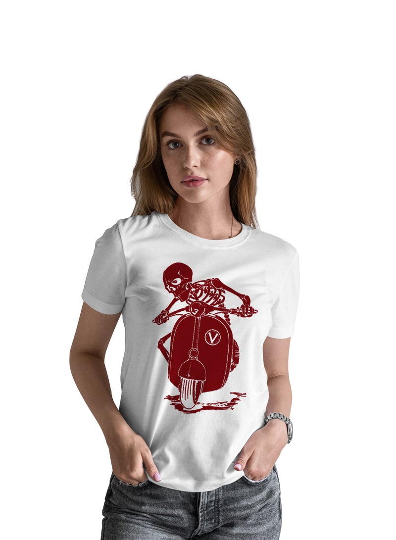 Fashion World Cotton T-shirt Printed with High-quality Skull - Image 1