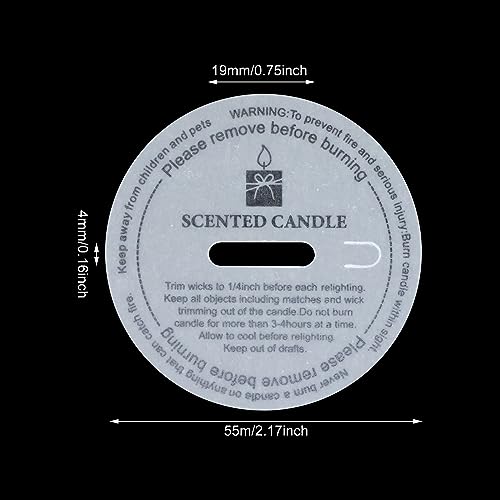 Honbay 100PCS Paper Candle Protectors - Pull Tab Lids for Craft Candle Making & Dust Protection (55mm) - Image 2