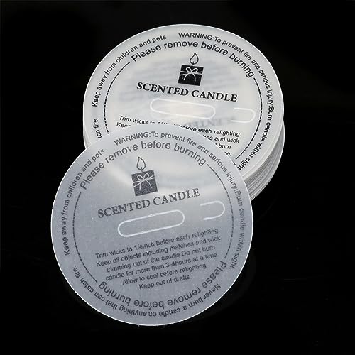 Honbay 100PCS Paper Candle Protectors - Pull Tab Lids for Craft Candle Making & Dust Protection (55mm) - Image 1