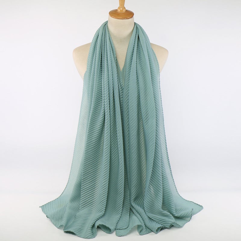 New Cotton Solid Color Womens Scarf Breathable Fashion 6# Pink  - Image 2
