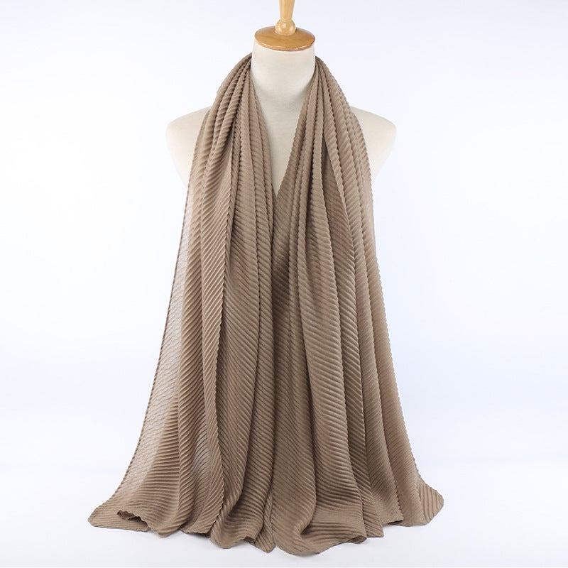 New Cotton Solid Color Womens Scarf Breathable Fashion 6# Pink  - Image 3