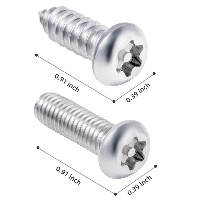 Hoewina Anti Theft License Plate Screws Kit, 8 Sets Stainless License Plate Screws, Anti-Rattle & Rust-Proof Bolts for Securing License Plates Frames or Covers on Cars, Trucks, SUVs (Silver) - Image 2