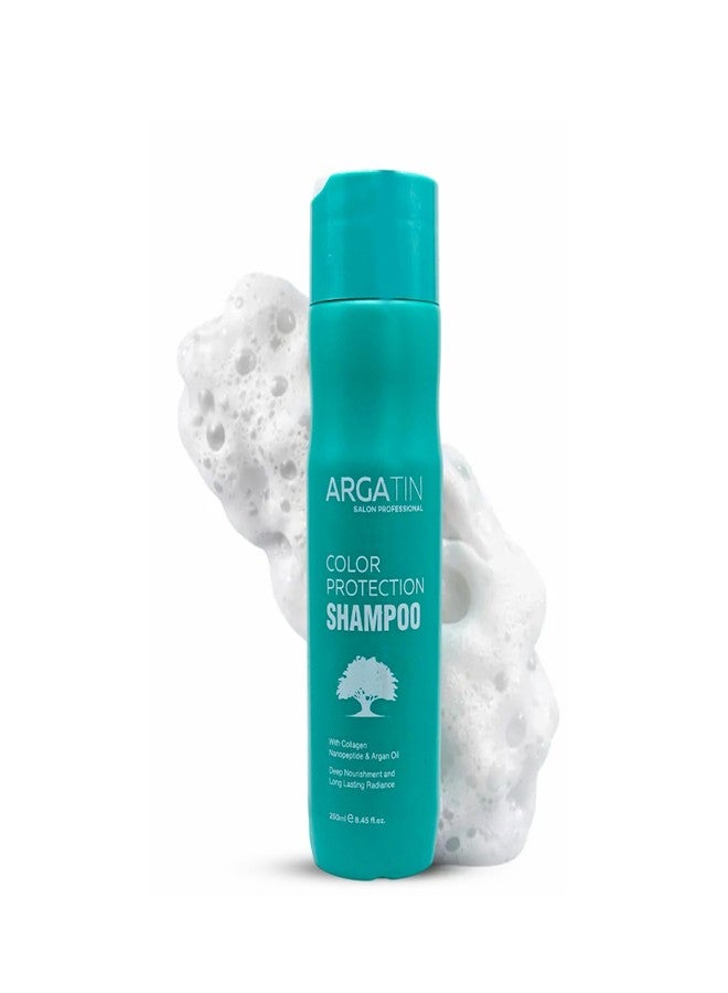 Argatin Color Protection Shampoo 250 ml | With Collagen Nanopeptides & Argan Oil | Sulphate-Free Shampoo for Colored Hair | Retains Color Up to 10 Weeks | Gentle Cleanser for Soft, Shiny & Frizz-Free Hair (Shampoo) - Image 1