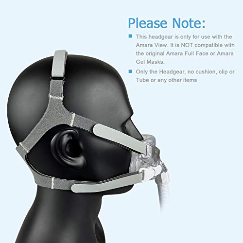 Heathorn Amara View CPAP Mask Headgear Replacement Strap Soft and Comfortable Fabric Straps for Respironics Amara View Mask Size Standard (Strap Only - 2 Pack) - Image 5