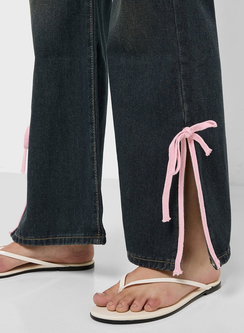 Ginger Mid Rise Jeans With Slit  - Image 5
