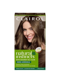 CLAIROL Natural Instincts Demipermanent Hair Dye 6 Light Brown Hair Color Pack Of 1  - Image 1