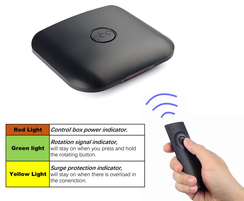 PIBIDI Digital HD TV Antenna, Amplified Attic/Outdoor Antenna, 360 Degree Rotation Wireless Remote, 4K 1080P VHF UHF, Mounting Pole Included, 200 Miles Range - Image 3
