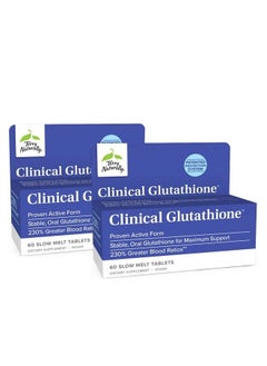Terry Naturally Clinical Glutathione - 60 Slow Melt Tablets, Pack of 2 - Stable 300 mg L-Glutathione Supplement - Non-GMO, Vegan, Gluten Free - 60 Total Servings  - Image 1