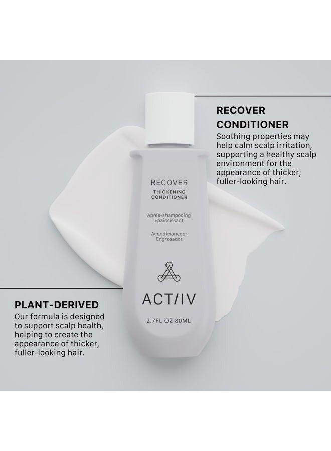 ACTIIV Recover Thickening Conditioner (Unisex) | Supports Optimal Hair Care and Recovery, Strengthens & Hydrates, Promotes Thicker Fuller Hair, Plant-Based, Color-Safe, All Hair Types, 80 mL / 2.7 oz - Image 3