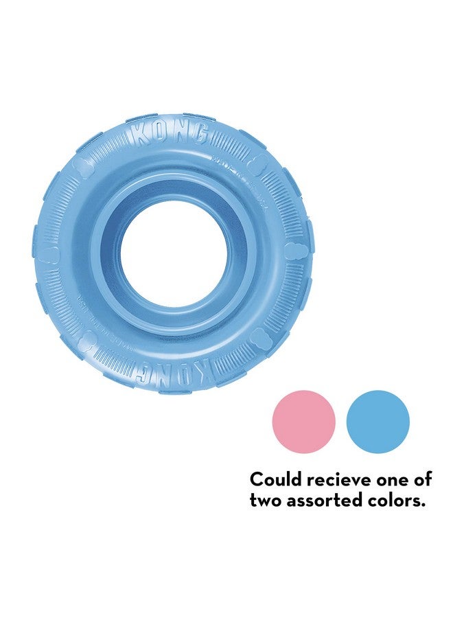 Kong Puppy Tires  Dog Chew Toy For Puppies  Stuffable Dog Toy For Treats & Snacks  Natural Rubber Chew Toy For Teething Puppy  For Small Puppies  Assorted Colors - Image 3
