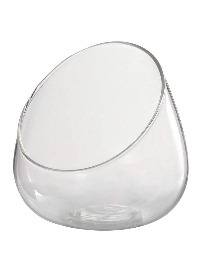 DOITOOL Clear Glass Vase Glass Slant Cut Bubble Bowl Clear Glass Terrarium Bowl Globe Planter Candy Dish Fruit Jar Glass Succulent Bowl Round Flowe Vase For Home Office Decorations - Image 2