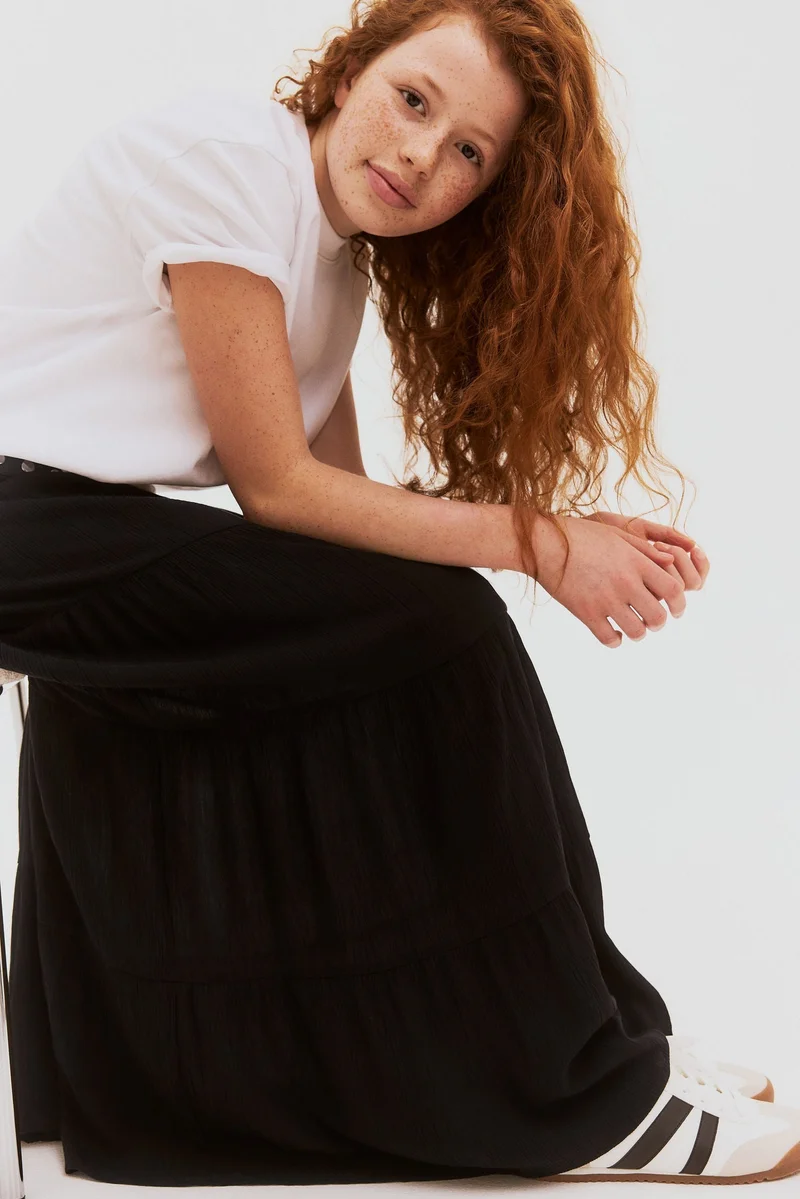 اتش اند ام Smocked tiered skirt