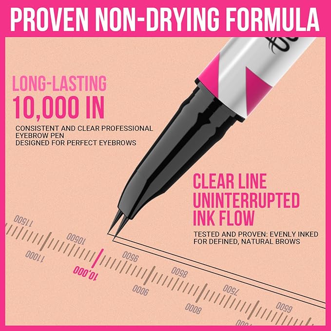 iMethod Curved Eyebrow Pen Eyebrow Pencil 2in1 DualEnded Eyebrow Pen with Curved Tip and Precise BrushTip Microblading Eyebrow Pen for Natural HairLike Brows Long Lasting Dark Brown - Image 4