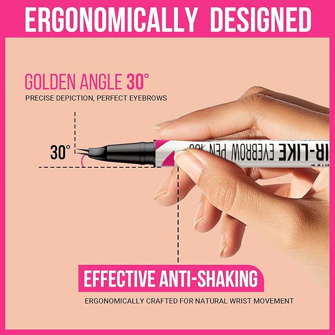 iMethod Curved Eyebrow Pen Eyebrow Pencil 2in1 DualEnded Eyebrow Pen with Curved Tip and Precise BrushTip Microblading Eyebrow Pen for Natural HairLike Brows Long Lasting Dark Brown - Image 2