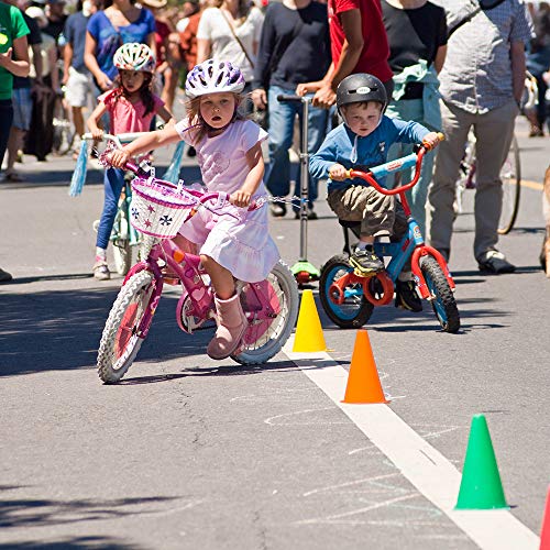 Novelty Place 7 Inch Multipurpose Training Cones (Set of 12), Soft & Durable Traffic Cone for Safety, Agility, Soccer, Football & Other Activities - Neon Red - Image 4