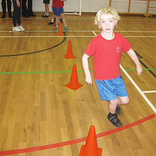 Novelty Place 7 Inch Multipurpose Training Cones (Set of 12), Soft & Durable Traffic Cone for Safety, Agility, Soccer, Football & Other Activities - Neon Red - Image 5