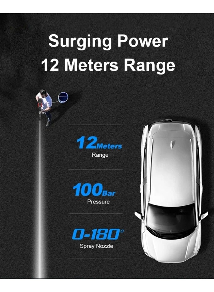 Wireless High-Pressure Car Washing Water Gun with Lithium Battery Strong Boost Electric Adjustable Design and Special Brush for Household Use  - Image 5