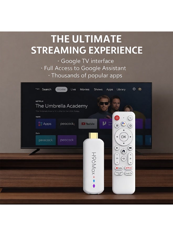 H96 Max Android 14 TV Stick TV Box - Amlogic S905L3 4K Media Player with Voice Remote, Android 14, 2GB RAM+16GB ROM, Dual WiFi (2.4G/5G), Bluetooth 5.0 - Image 3