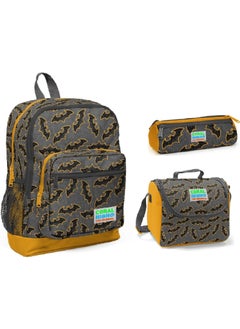CORAL HIGH Bat Patterned Nutrition School Bag + Pen Holder  - Image 1