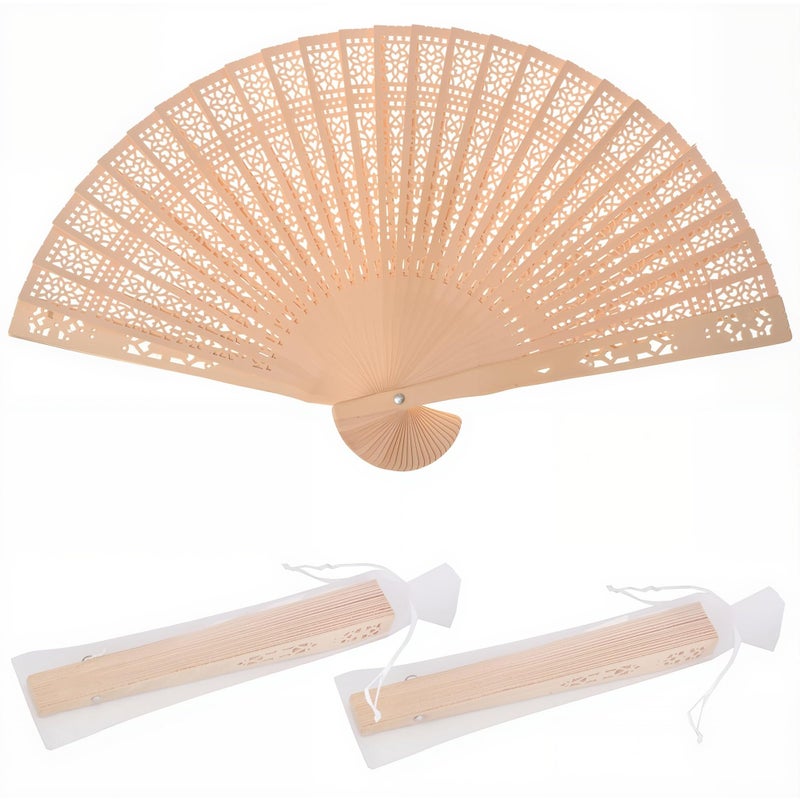 FORSUN Sandalwood Fan Set of 50 pcs Wedding FavorsBirthday GiftsChristmas Gift