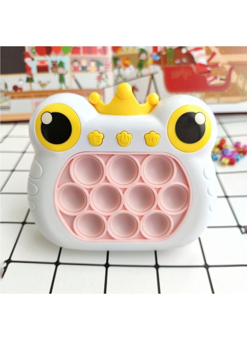 Quick Push Bubble Game for Kids & Adults,Mini-Handheld Fast Speed Push Game,Relieving Stress Pop Fidget Game Toys for Boys, Girls, Teens (Frog)