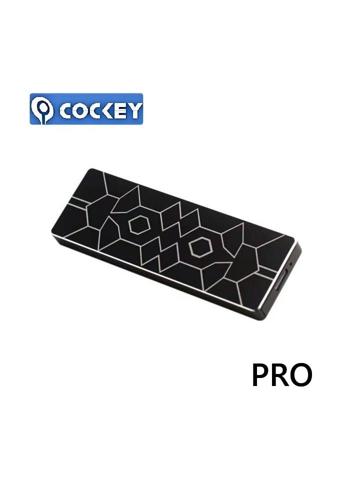 COCKEY Portable SSD 2TB Mobile solid-state Drive PRO Portable external Hard Drive Type-c 2000GB high-speed hard drive, suitable for PC, laptop, Mac data storage and transfer, as well as Android mobile phones, computers and tablets (Black striped PRO model) - Image 1