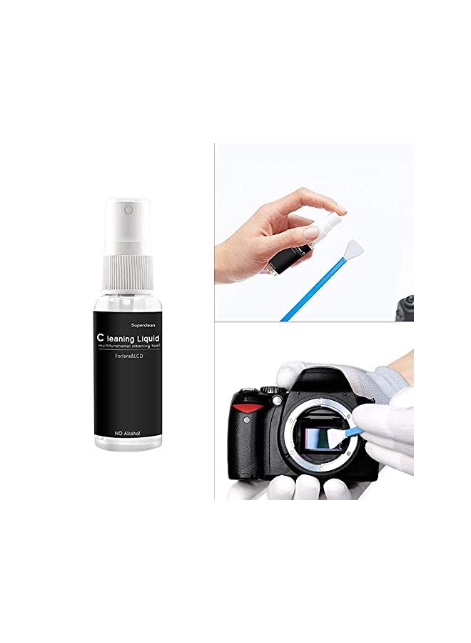 PROMASS Professional Camera Cleaning Kit Sensor Cleaning Kit with Air Blower Cleaning Swabs Cleaning Pen Cleaning Cloth for Most Camera Mobile Phone Laptop - Image 5