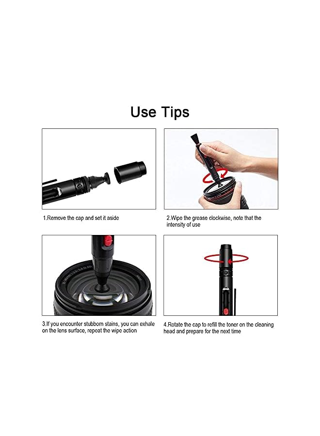 PROMASS Professional Camera Cleaning Kit Sensor Cleaning Kit with Air Blower Cleaning Swabs Cleaning Pen Cleaning Cloth for Most Camera Mobile Phone Laptop - Image 4