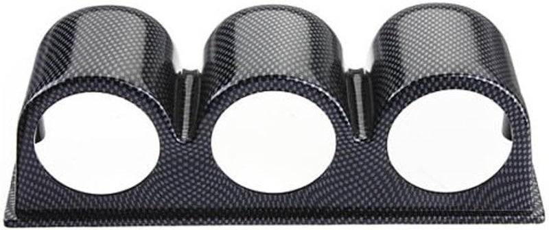 E Support Carbon Fiber 2" 52mm Heavy Duty Universal Three Hole Dash Dashboard Car Gauge Pod Mount Holder - Image 2
