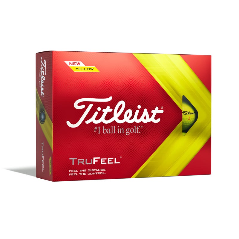 Titleist TruFeel Golf Ball, Yellow, One Dozen, Yellow, 12 Pack - Image 1
