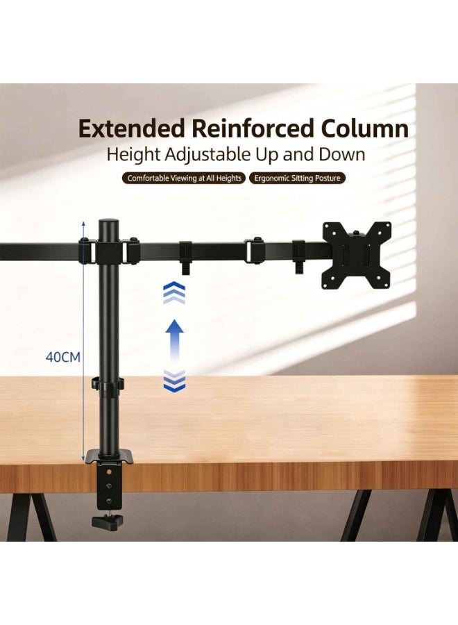 Dual Monitor Arm Stand, Heavy Duty Adjustable Computer Monitor Mount for 2 Monitors up to 32 Inch, Ergonomic Desk Mount with C-Clamp & Grommet Base, Height Adjustable, Tilt & Swivel, Gaming & Home Office, VESA 75x75/100x100 - Image 4