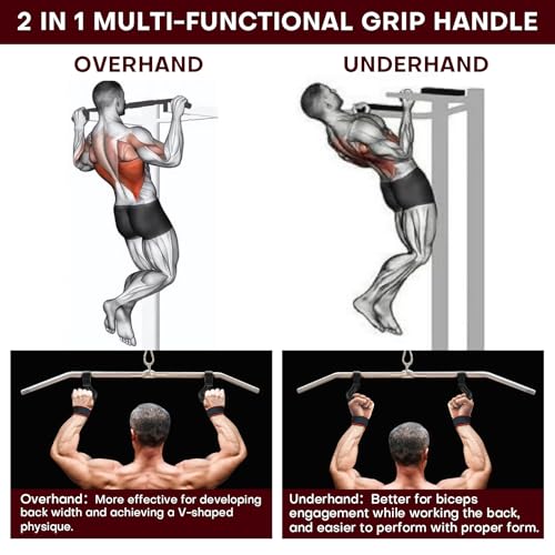 Rolitwils Neutral Grip Pull Up Handles Heavy Duty MultiPurpose Handles for Pull Ups Deadlifts Ergonomic Workout Handles Exercise Machine Attachments with Premium Grips - Image 3
