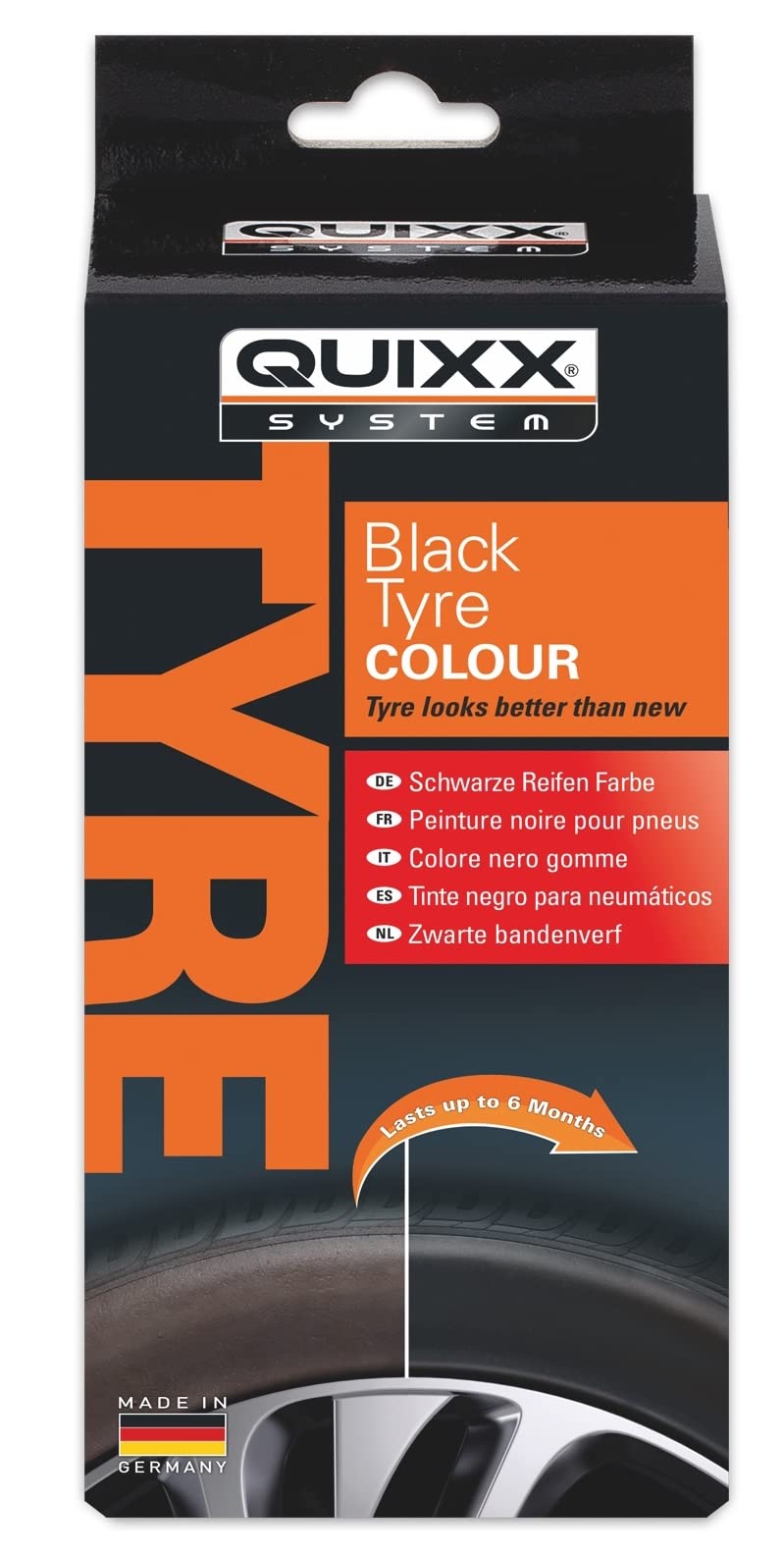 QUIXX 10192 Black Tire Color - Tire Color Restorer, Use on Old Weathered and Dull Tires to Quickly Look Clean, Black, and Better Than New. Great for Cars, Motorcycles, and Rvs - Image 2