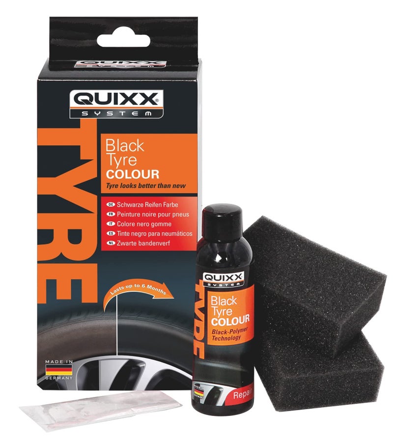 QUIXX 10192 Black Tire Color - Tire Color Restorer, Use on Old Weathered and Dull Tires to Quickly Look Clean, Black, and Better Than New. Great for Cars, Motorcycles, and Rvs - Image 3