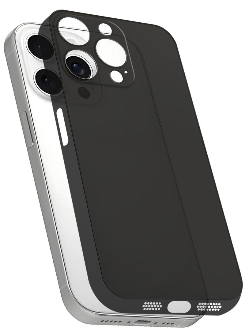 CATANES (for iPhone 15 Pro Max) 2Packs Case Cover Air Skin Series Back Cover Sturdy Durable Thin Case Drop Protection Cover - Transparent Black - Image 3