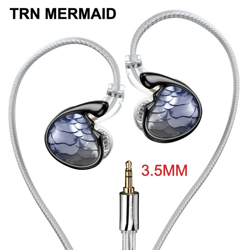 TRN Mermaid Hybrid Driver Earphones 1BA+1DD+2Planar, Hi-Fi In-Ear Monitor, Purple 3.5mm - Image 1