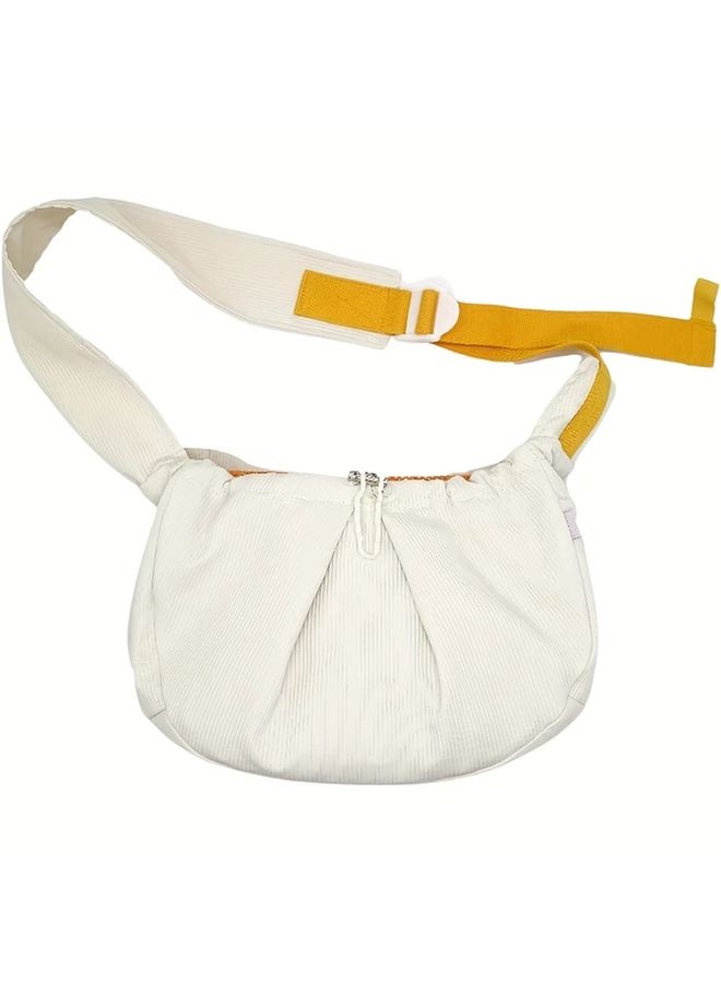 Beige Pet Portable Bag With Adjustable Shoulder Strap For Small Animals - Image 3