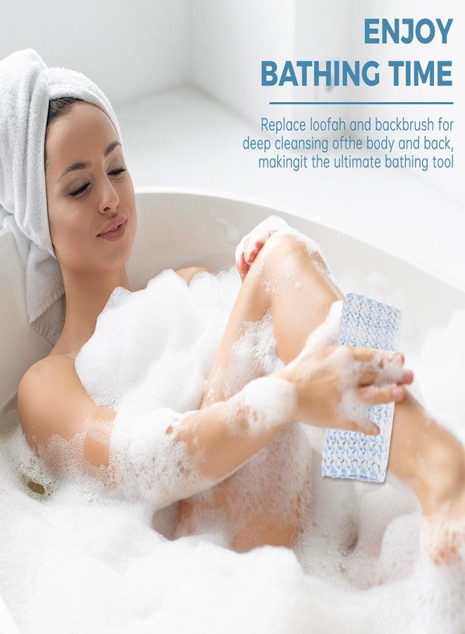BTTEUYE Exfoliating Washcloth Face & Body Scrub Towel,Japanese Exfoliating Towel with Hexagon Fibers,Exfoliating Body Scrubber with 2 Sides for Scrubbing & Washing - 1 Extra Long Towel - Image 2
